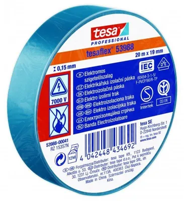 Immagine prodotto di Nastro isolante "Professional 53988", blu, 19 mm x 20 m, TESA