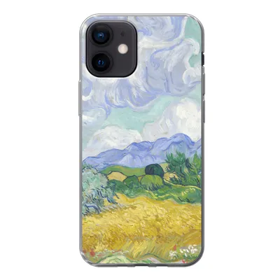 Produktbild von MuchoWow® Handyhülle Schutzhülle Hülle für iPhone 12 Weizenfeld mit Zypressen - Vincent van Gogh Silikon Softcase Handy Hülle - Schutzhülle
