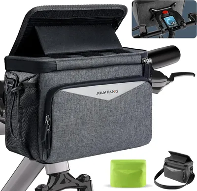 Produktbild von Wasserdichte Fahrradtasche mit Handyhalterung und Schultergurt für Fahrräder und E-Bikes