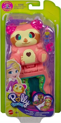 Produktbild von Polly Pocket Faultierpuppe zum Öffnen und Drehen