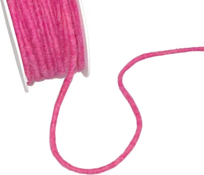 Produktbild von Wollkordel mit Sisalkern - Fuchsia - 5 mm Ø - 25m - 1106-5-25-843