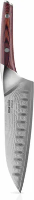 Immagine prodotto di Eva Solo Nordic kitchen Santoku, Schneidmesser, Messer, Damaszener Stahl/Holz, Klingenlänge 18 cm, 515402