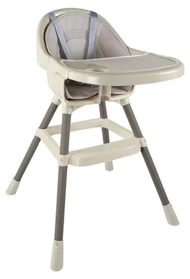 Image de Chaise haute pour enfants avec comptoir, rembourrage et plateau amovible, beige, 90x70x60 cm