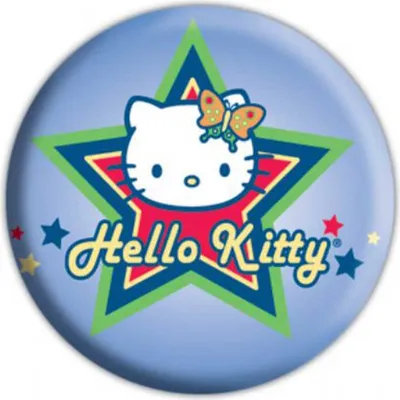 Obrázok produktu pre Hello Kitty - odznak s gombíkom - hviezdičky