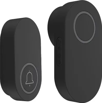 Imagen del producto de ZELURXX: Timbre inalámbrico, autoadhesivo, sin necesidad de baterías, resistente al agua, gran alcance, múltiples combinaciones, color . Incluye un transmisor y un receptor