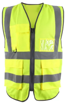 Image de Gilets de sécurité jaunes Blackrock Premium, avec poches et poche pour l'identification