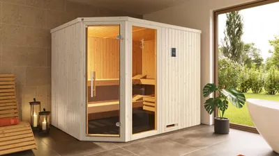 Produktbild von weka Elementsauna Varberg 4 GTF Trend inkl. 7,5 kW BioS-Ofenset x B x T x H x 244 x 197 x 199