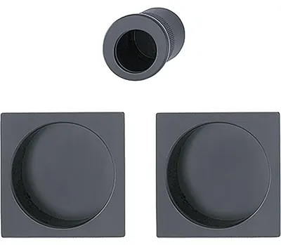 Obrázek produktu pro Sada klik HOPPE 4921 - BL, čtvercová růžice, černý matný hliník