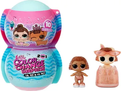 Produktbild von MGA Entertainment 580768EUC L.O.L. Surprise Color Change 2-in-1 Me & My Lil Sis & Lil Pet