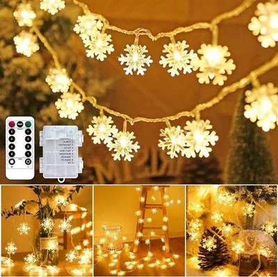 Obrázek produktu pro Vánoční osvětlení 6 m, 40 LED, USB, vodotěsné, sněhové