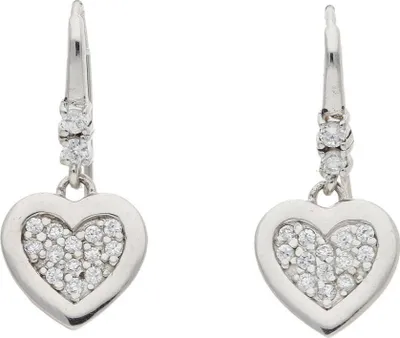 Produktbild von Ohrhänger Silber 925 Zirkonia Herz JL30-06-4686 JuwelmaLux