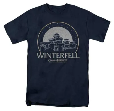 Produktbild von Game Of Thrones - "Winterfell" T-Shirt für Herren/Damen Uni TV37181 (4XL) (Marine), KI-generiertes Bild
