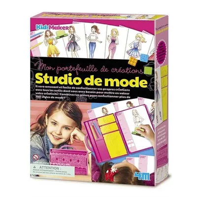 Produktbild von 4M Fashion Studio Mode Design Set für Kinder - Kreatives Bastelset