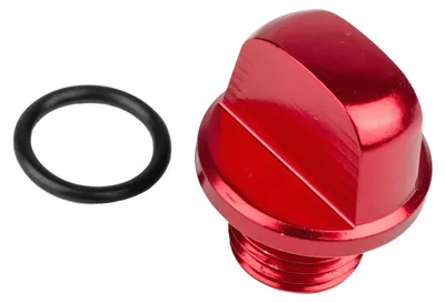Immagine prodotto di Vite di riempimento olio, modello STR8, colore rosso, per Yamaha Aerox 50 Cat, a partire dall'anno di produzione 2003