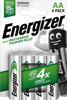 Immagine prodotto di Energizer Accu Recharge Power Plus 2000 AA BP4 Batteria ricaricabile Stilo AA Nichel-Metallo Idruro (NiMH)