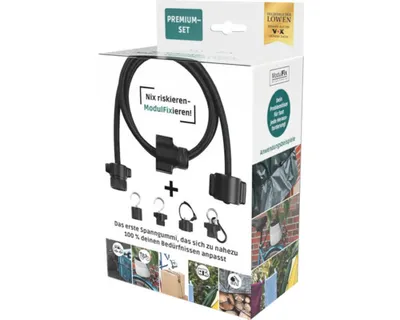 Produktbild von Modulfix Spanngummi-System Premium Set schwarz 9-tlg