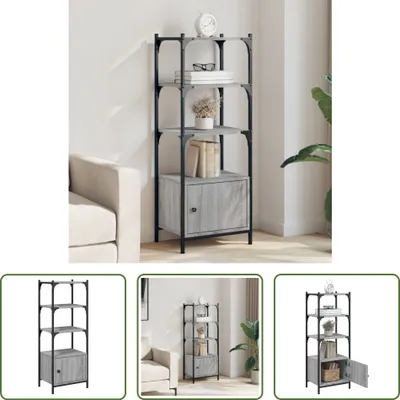 Produktbild von The Living Store Bücherregal 3 Böden Grau Sonoma 41x30x109,5 cm Holzwerkstoff