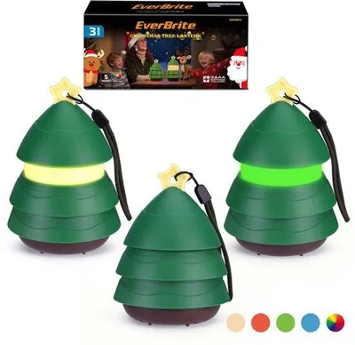 Produktbild von LED-Lampe, Weihnachtsbaum, Set von 3, 5 Lichtmodi, bunt