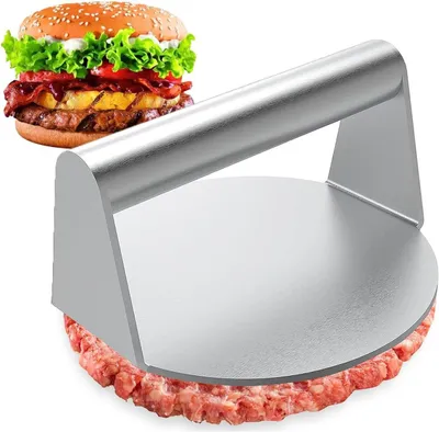Produktbild von Burgerpresse - 14 cm - Hamburgerpresse - Patty Maker - Burgerformer - Edelstahl - Hamburgerformer - Grillzubehör - für selbstgemachte Burger
