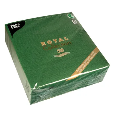 Zdjęcie produktu dla Papstar Servietten Uni dunkelgrün 40 x 40cm 50 Stück