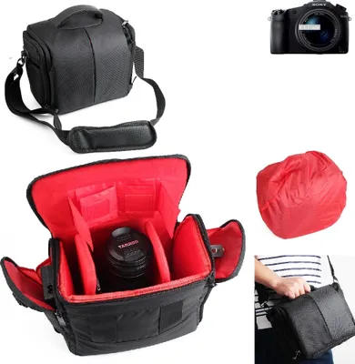 Produktbild von K-S-Trade Kompatibel mit Sony Cyber-shot DSC-RX10 II Kameratasche Fototasche Schultertasche Zubehör Tasche einteilbare Trennwänden für