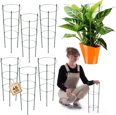 Zdjęcie produktu dla Metalowy wspornik do roślin KADAX, 45 cm, 6 sztuk