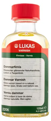 Obrázek produktu pro Damarový závěrečný lak na olejové barvy LUKAS – 125 ml