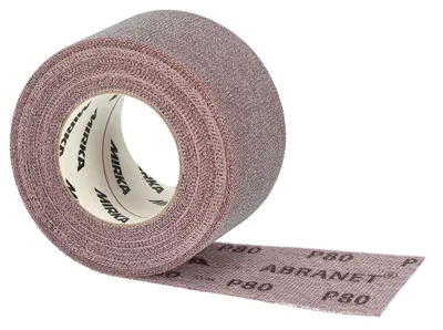 Produktbild von Mirka Abranet Schleifrolle 75mm x 10m P80 Klett für Holz Lack Kunststoff