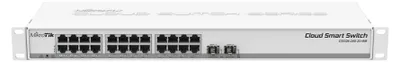 Zdjęcie produktu dla Mikrotik CSS326-24G-2S+RM - Zarządzany switch Gigabit Ethernet z PoE, 24 porty