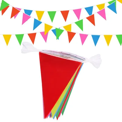 Produktbild von Bunte Wimpelkette für Festdekorationen