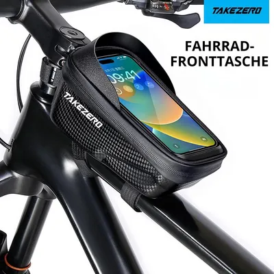 Produktbild von Fahrrad-Lenkertasche EVA Hartschale – wasserdicht, mit Handyfach, 4.7–6.8 Zoll