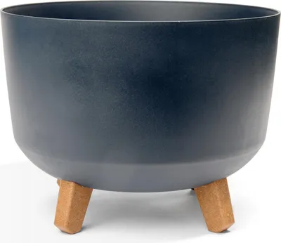 Produktbild von Moderner Blumentopf Ø 29 cm – Runder Übertopf mit Einsatz, Wasserreservoir & Steckfüßen – Matt, für Innen & Außen