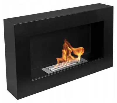 Obrázok produktu pre Zavesiteľný biokrb – 65x40x12 cm – Čierna štruktúrovaná farba – Vytvára príjemnú atmosféru