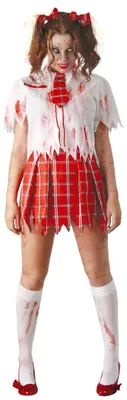 Immagine prodotto di Costume da zombie scolaretta per donna taglia S - M, taglia:M