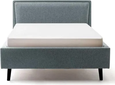 Produktbild von Doppelbett Estee 140x200 - blau/schwarz
