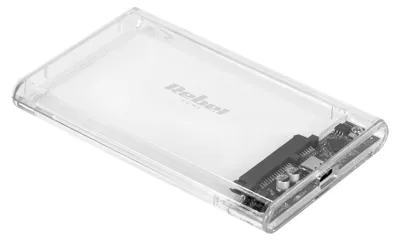 Immagine prodotto di Custodia per 2.5" SATA, Rebel, Plastica, USB-C 3.1, 2 TB, 125x80x13mm, Trasparente