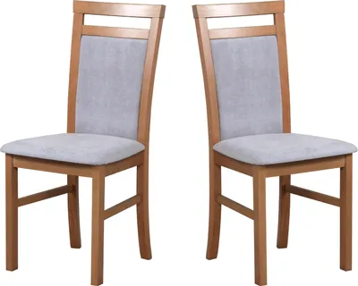Produktbild von Esszimmerstuhl, Holz Eiche Massiv Stuhl Stühle Küchenstuhl - Set 2x MILANO 5 hell nussbaum
