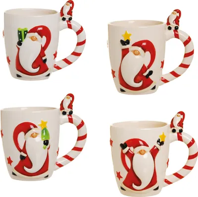 Zdjęcie produktu dla Excelsa Zestaw 4 kubków Xmas Kamionka 35 cl Kolorowy