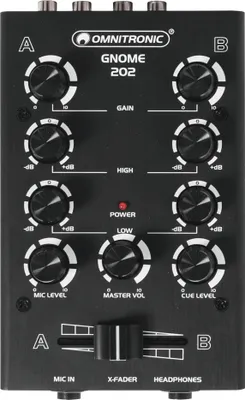 Image de OMNITRONIC Mengpaneel - Table de mixage audio GNOME-202 Mini table de mixage - noir