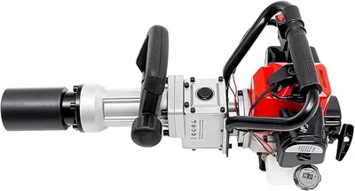 Obrázok produktu pre Benzínová vŕtačka na palice, 32,7 cm³, dvojtaktný motor. Vŕtačka na palice s dvoma násadcami a sekáčom, prenosný systém na stavbu plotov, vŕtačka na palice, 7000 otáčok za minútu, 1000 W