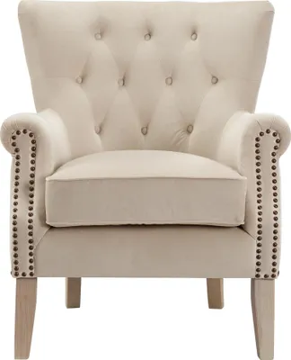 Produktbild von Gepolsterter Loungesessel aus Stoff Beige