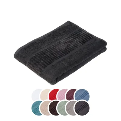 Produktbild von liebling Badetuch Bio Baumwolle, Serie Organic, 500 gr. / m², 100 x 150 cm, 60 Grad, knitterarm, formstabil, saugstark, schnelltrocknend, anthrazit