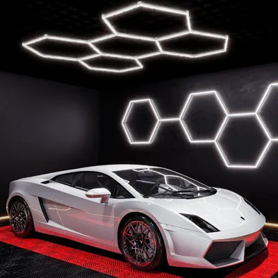 Image de Kit 5 éclairages LED Hexagonal 156W - 110lm/W - Blanc Froid 6000K - 8000K