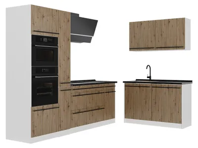 Imagen del producto de Cocina esquinera Vicco R-Line Roble artesanal/Blanco 230 x 120 cm encimera Antracita, Model 67501