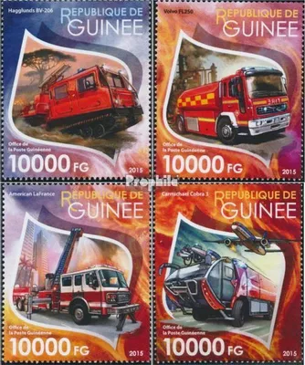 Produktbild von Briefmarken Guinea 2015 Mi 11463-11466 (kompl. Ausgabe) postfrisch Feuerwehrfahrzeuge