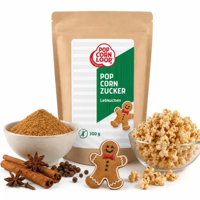 Produktbild von Popcornloop Lebkuchen 300g Gewürz Popcornzubereitung Popcorn Mais Gewürz zum Verfeinern Kochen Backen Dessert Müsli Joghurt