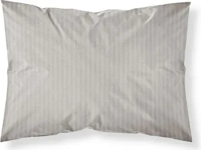 A plain, flat pillowcase with a subtle vertical stripe pattern.