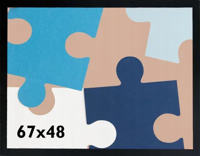 Produktbild von Fotkom NINApr Bilderrahmen für Puzzle und Foto 67x48 cm