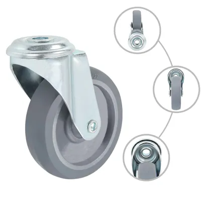 Produktbild von vidaXL 12 Stk. Lenkrollen mit Bolzenloch 100 mm