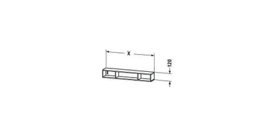 Produktbild von Regalelement L-CUBE 1000x140x120mm weiß hochglanz weiß hochglanz